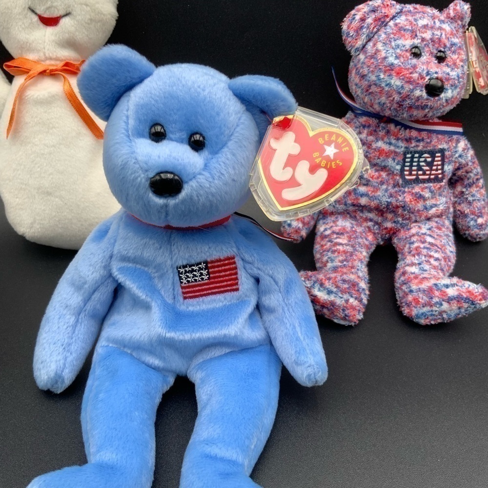 Lot Of 5 Ty Beanie Babies Inc. SPOOKY the Ghost 10-31-1995 PVC Pellets - Picture 2 of 14